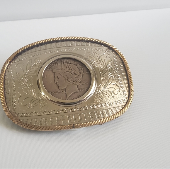 Vintage GERMAN SILVER Engraved Belt Buckle - Picture 4 of 11